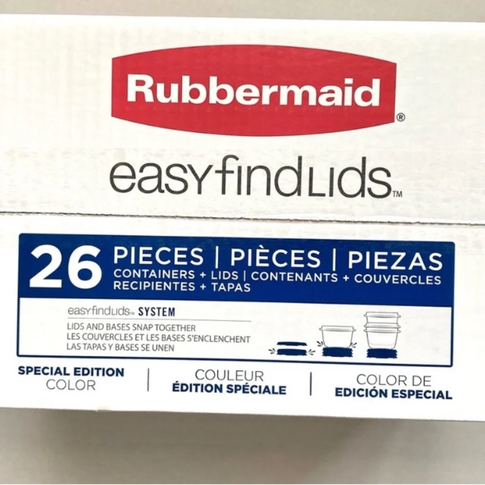 Rubbermaid Easy Find Lids Food Storage Set - Blue and Clear